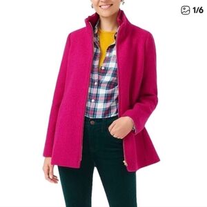 J.Crew Village Wool Blend Coat, Lined, Size O.